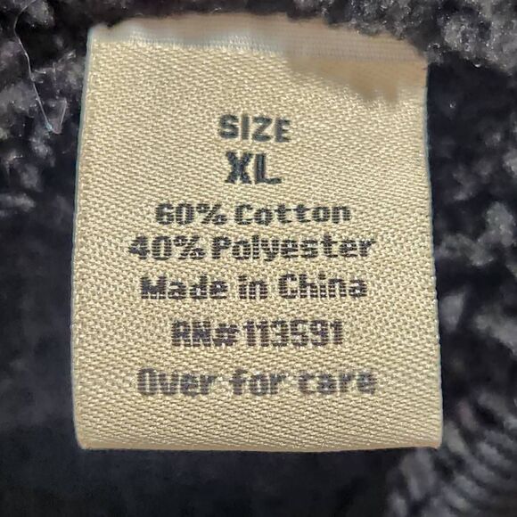 Jackson Hole full zip hoodie faux sherpa lining size XL black white heathered - Picture 5 of 6